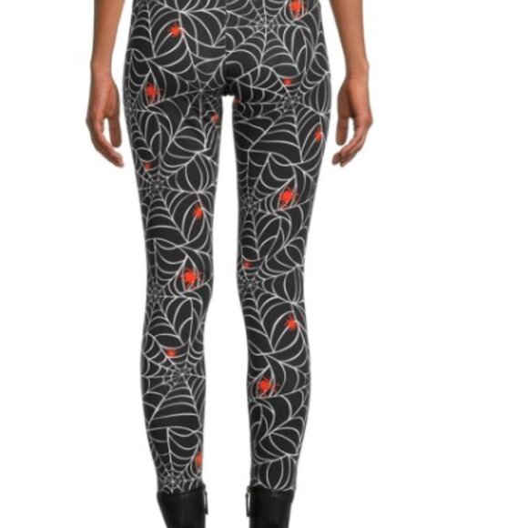 No Boundaries Juniors' Spiderweb Leggings - Picture 3 of 15